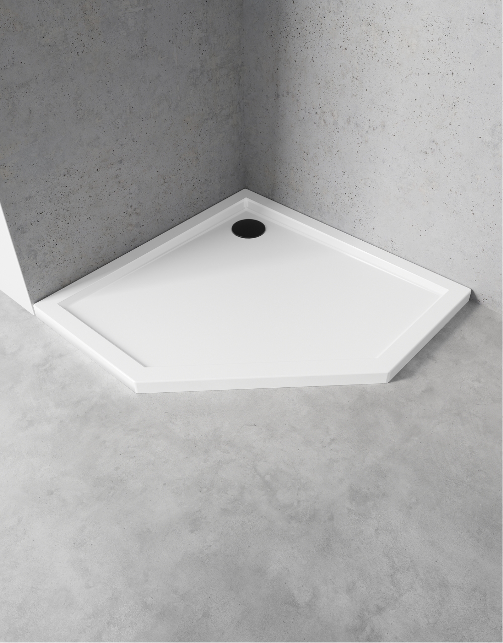 Bacs de douche pentagonaux