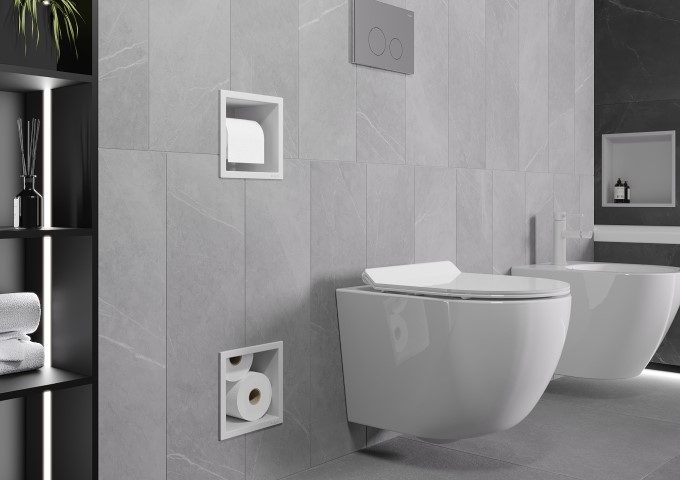 Supports pour papier toilette en métal