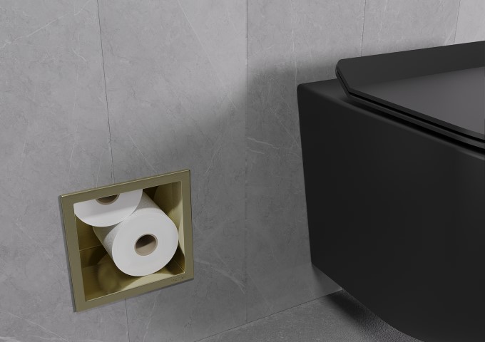 Porte-papier hygiénique doré