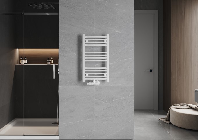 radiateur de salle de bain avec raccordement par le bas