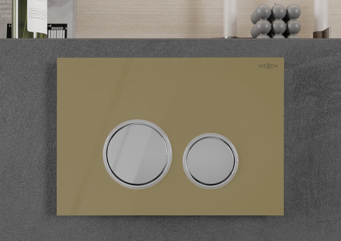 Châssis encastrés pour WC avec bouton doré