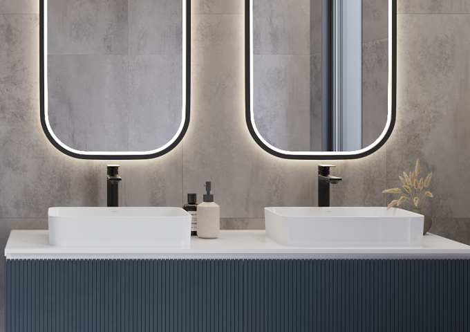 Robinets de lavabo à longue bec