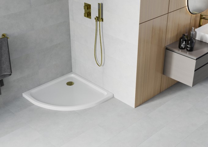 receveurs de douche semi-circulaires