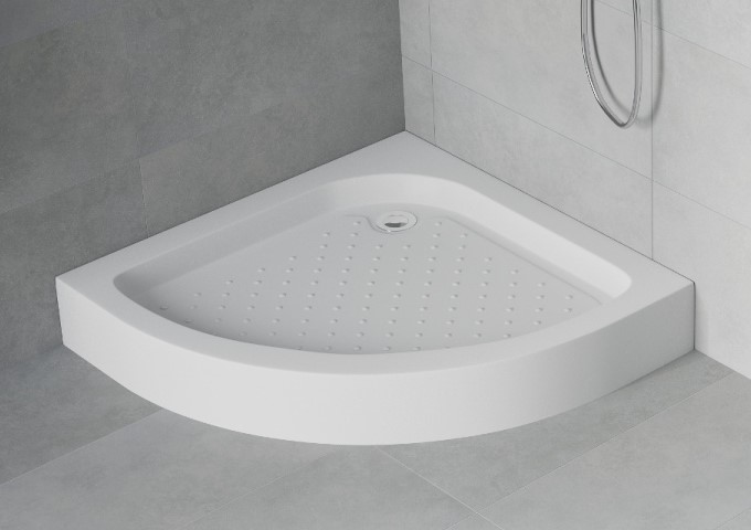 receveurs de douche semi-circulaires hauts