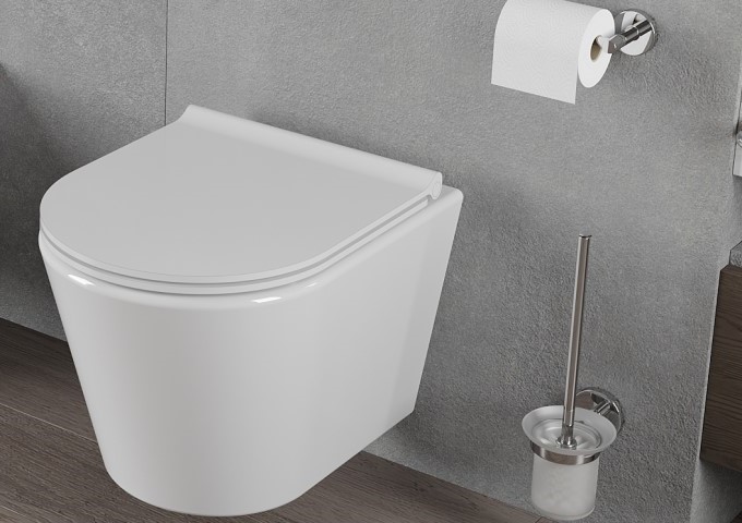 Conteneurs et brosses pour WC rondes