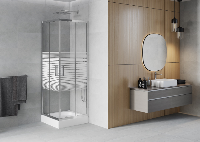cabine de douche noire