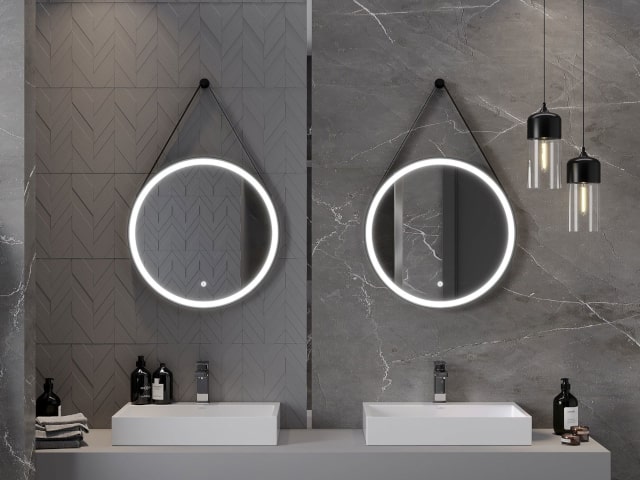Miroir rétroéclairé LED
