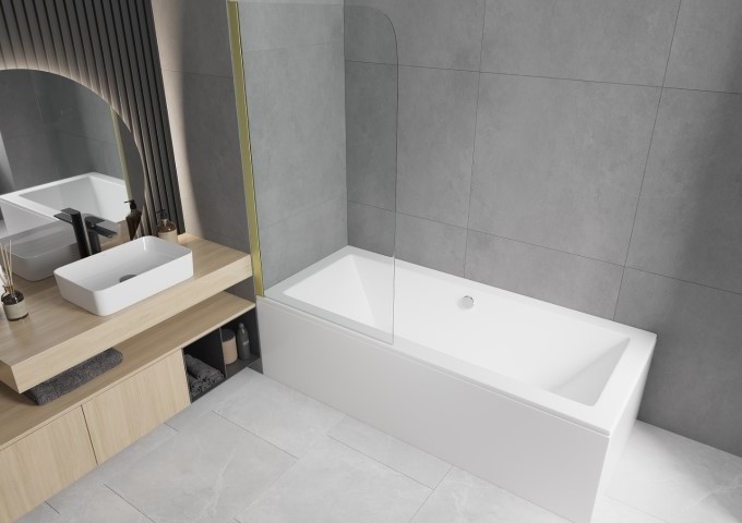 Paravent de baignoire or