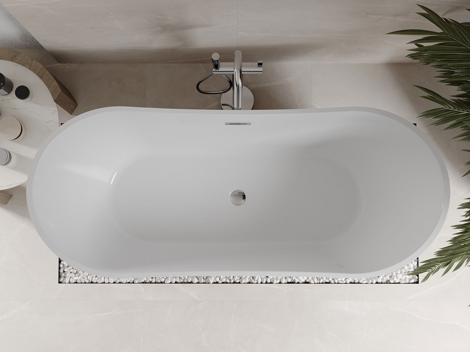 Carreaux en grès beige Mexen