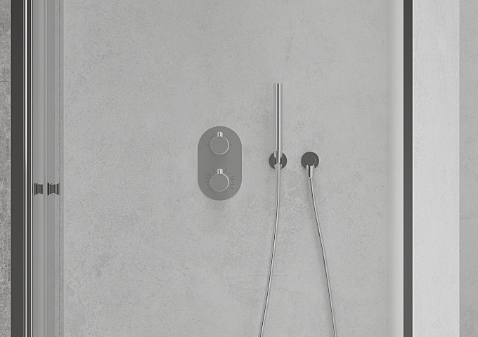 Ensembles de douche chromés
