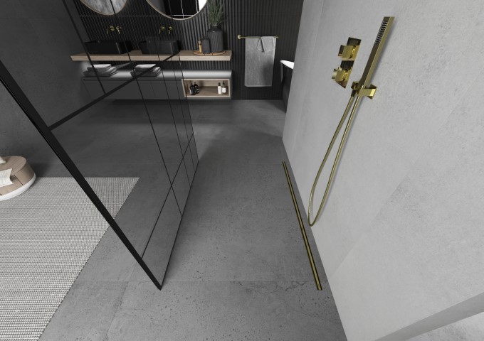 Ensembles de douche muraux dorés