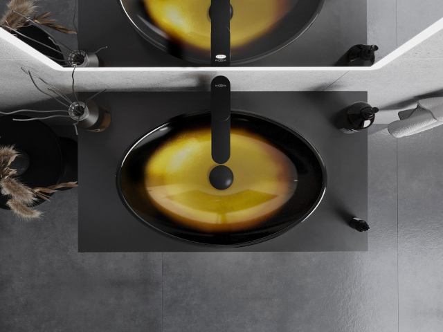 Meuble de salle de bains sur vasque 80