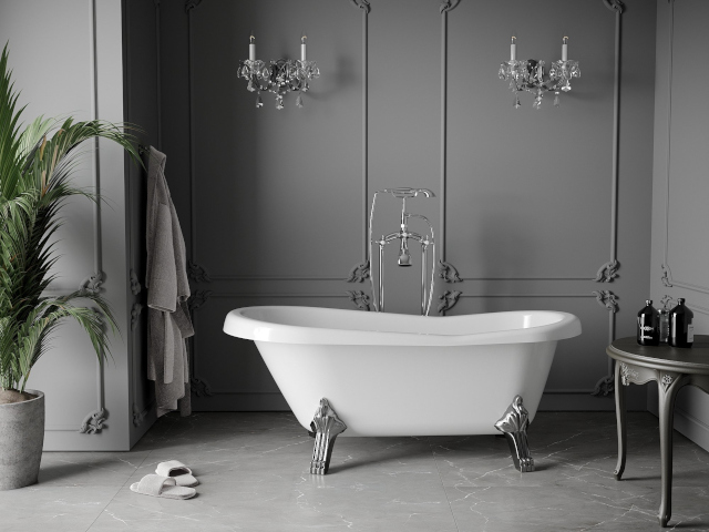 Carreaux gris Mexen dans la salle de bain