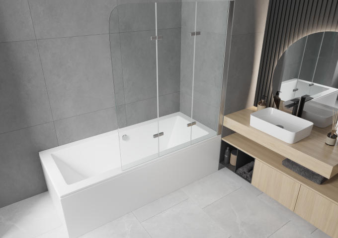 Baignoires rectangulaires avec pieds dans l'ensemble