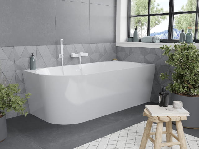 Baignoire indépendante angulaire 150 cm