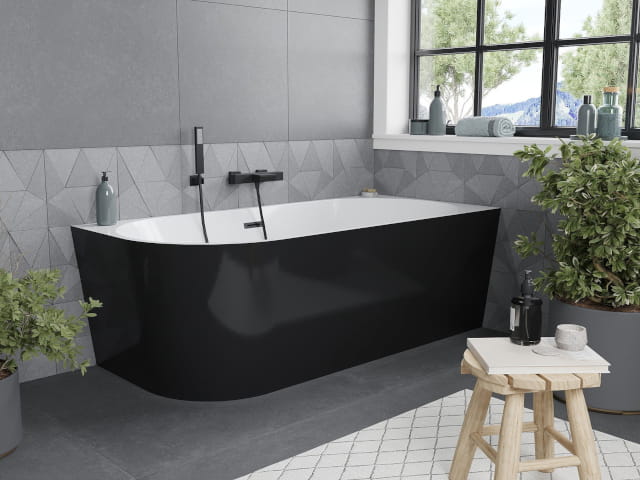 Baignoire indépendante d'angle 160 cm