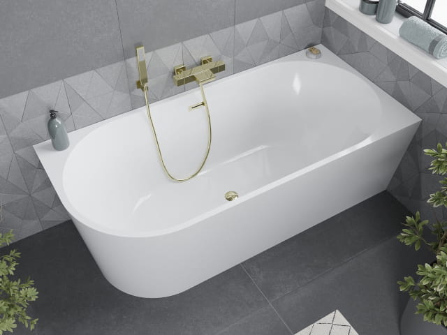 Baignoire autoportante d'angle de 180 cm
