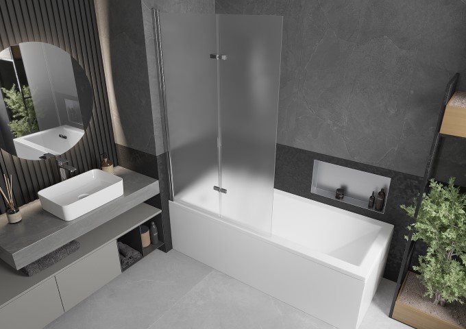 Paravents de baignoire chrome