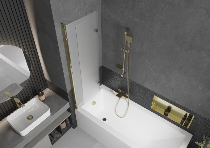 Pare-baignoire miroir