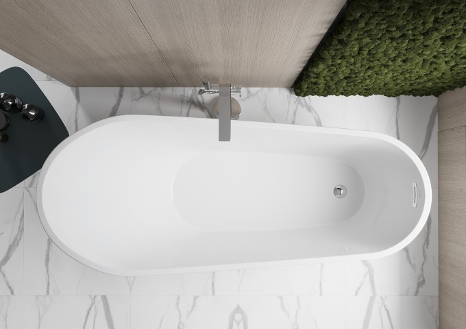 Baignoires autoportantes avec évacuation sur le côté