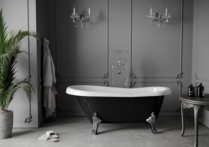 Robinets de baignoire et douche chrome