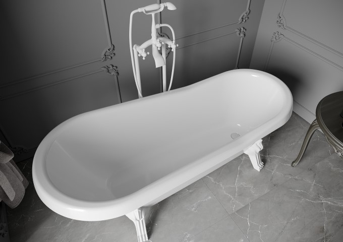 baignoire autoportante moderne sur pieds