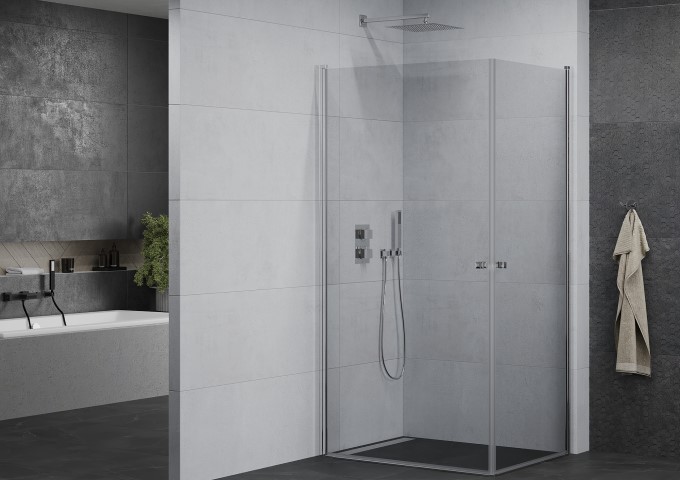 Cabines de douche chrome