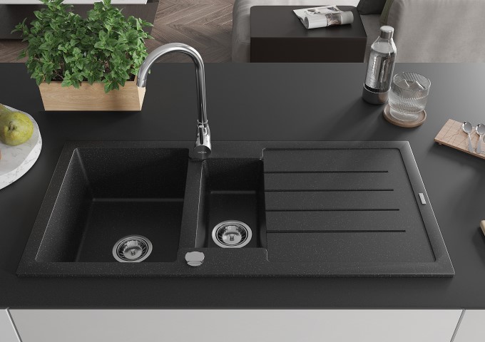 Mitigeurs de cuisine chrome avec bec rétractable
