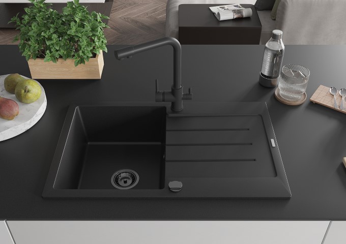 Robinets de cuisine avec possibilité de raccordement au filtre à eau et douchette extensible
