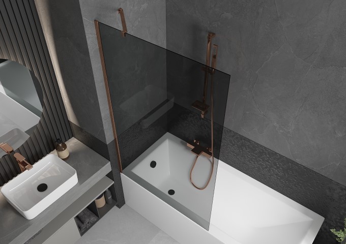 Parois de bain douche verre graphite