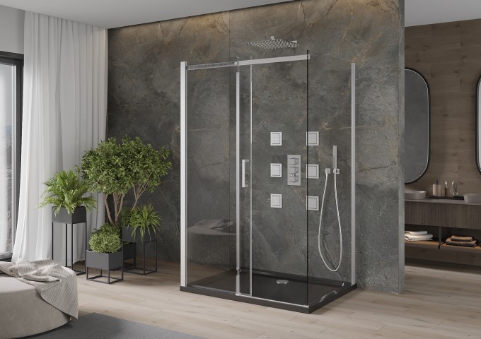 Cabines de douche rectangulaires 70x90 cm