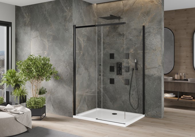 Cabines de douche murales 90x100 cm