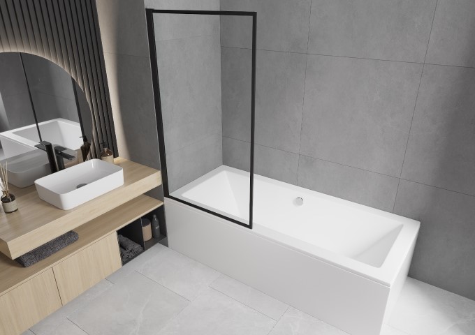 Paravents de baignoire profil noir
