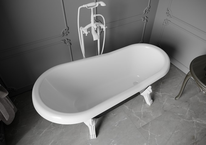 Mitigeurs bain-douche blancs