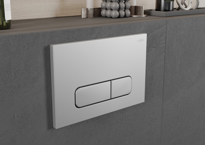 Châssis encastrés pour WC avec bouton chromé mat