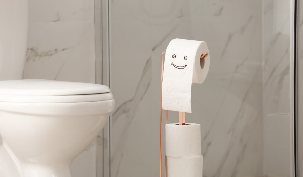 Sans perçage - support de papier toilette non invasif