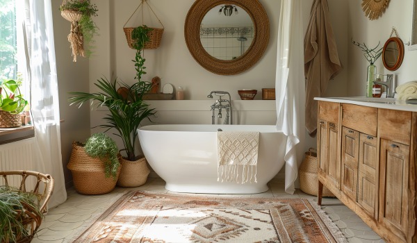 Salle de bain de style bohème, un espace bien-être privé