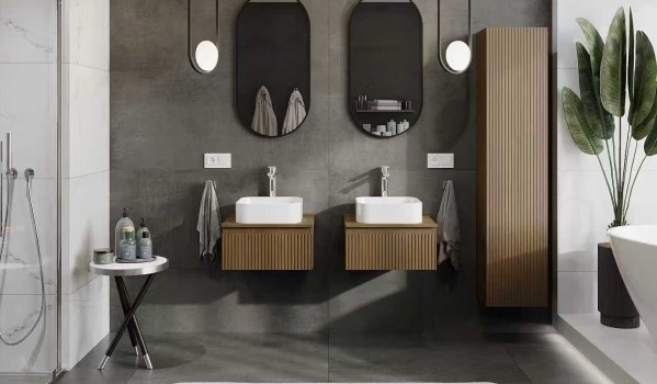 Salle de bains de rêve avec deux lavabos