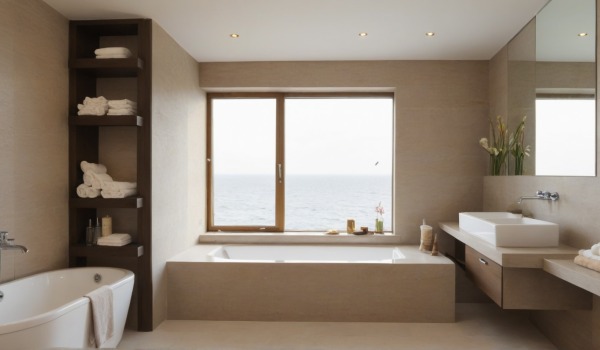 Salle de bain avec fenêtre en face de la porte - problème ou atout d'aménagement?