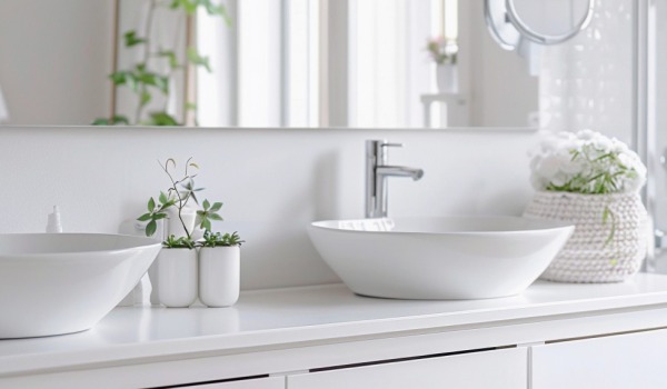 Lavabo à poser — où installer le robinet pour une salle de bains pratique et esthétique ?
