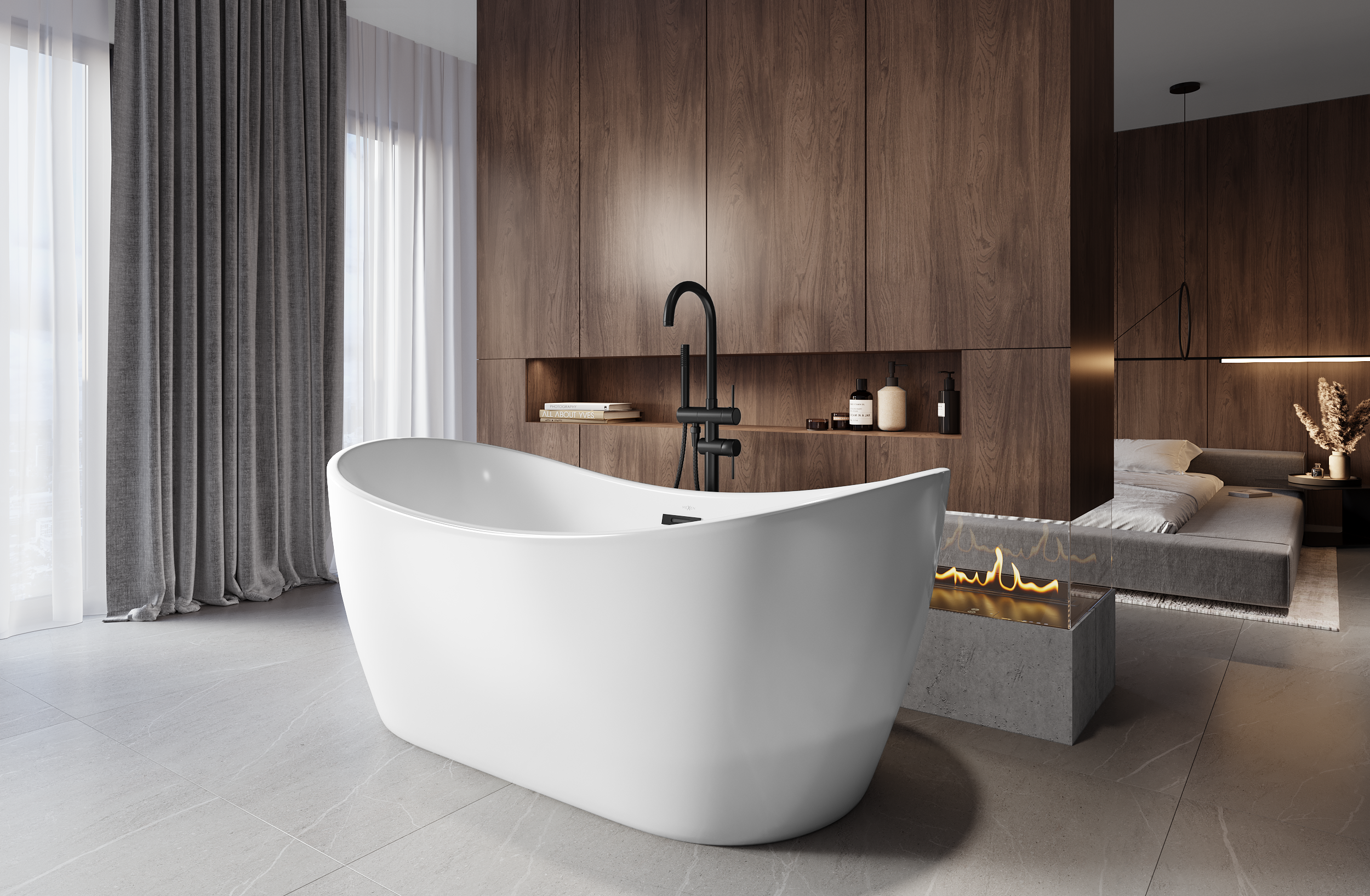 Baignoire autoportante de style classique