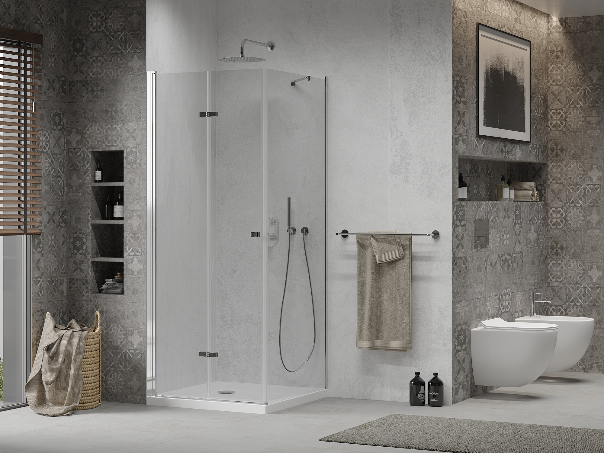 Salle de bain orientale avec cabine de douche