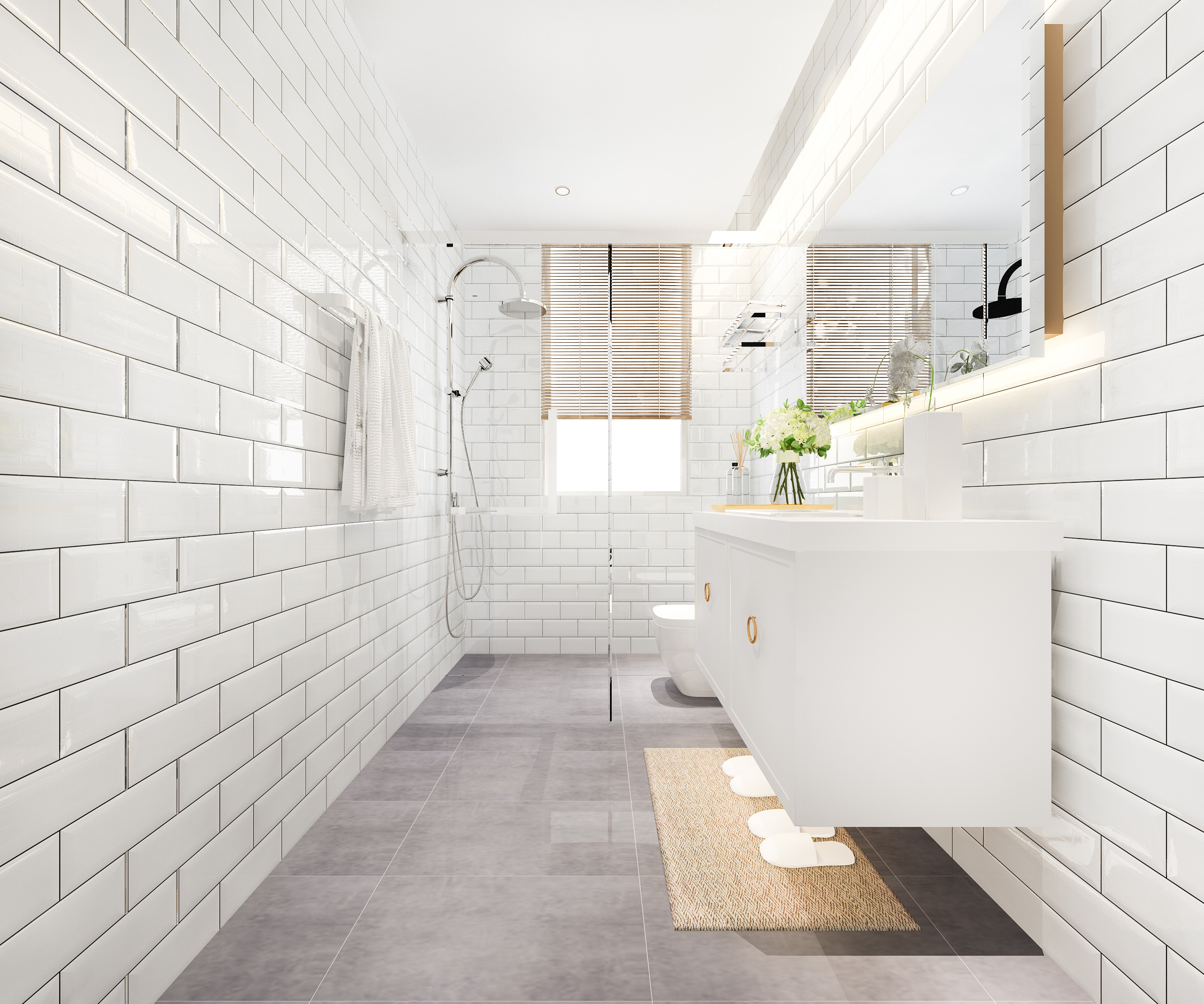 Comment aménager une salle de bain étroite?