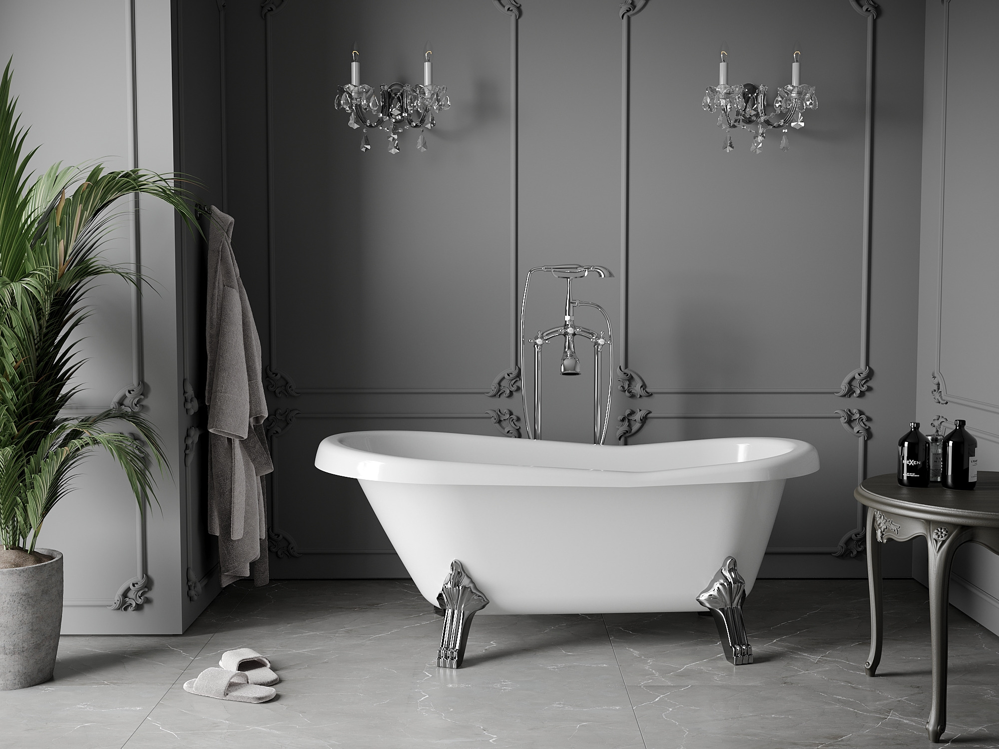 Salle de bain au style rétro