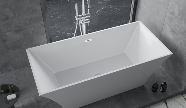 Baignoire autoportante avec robinet