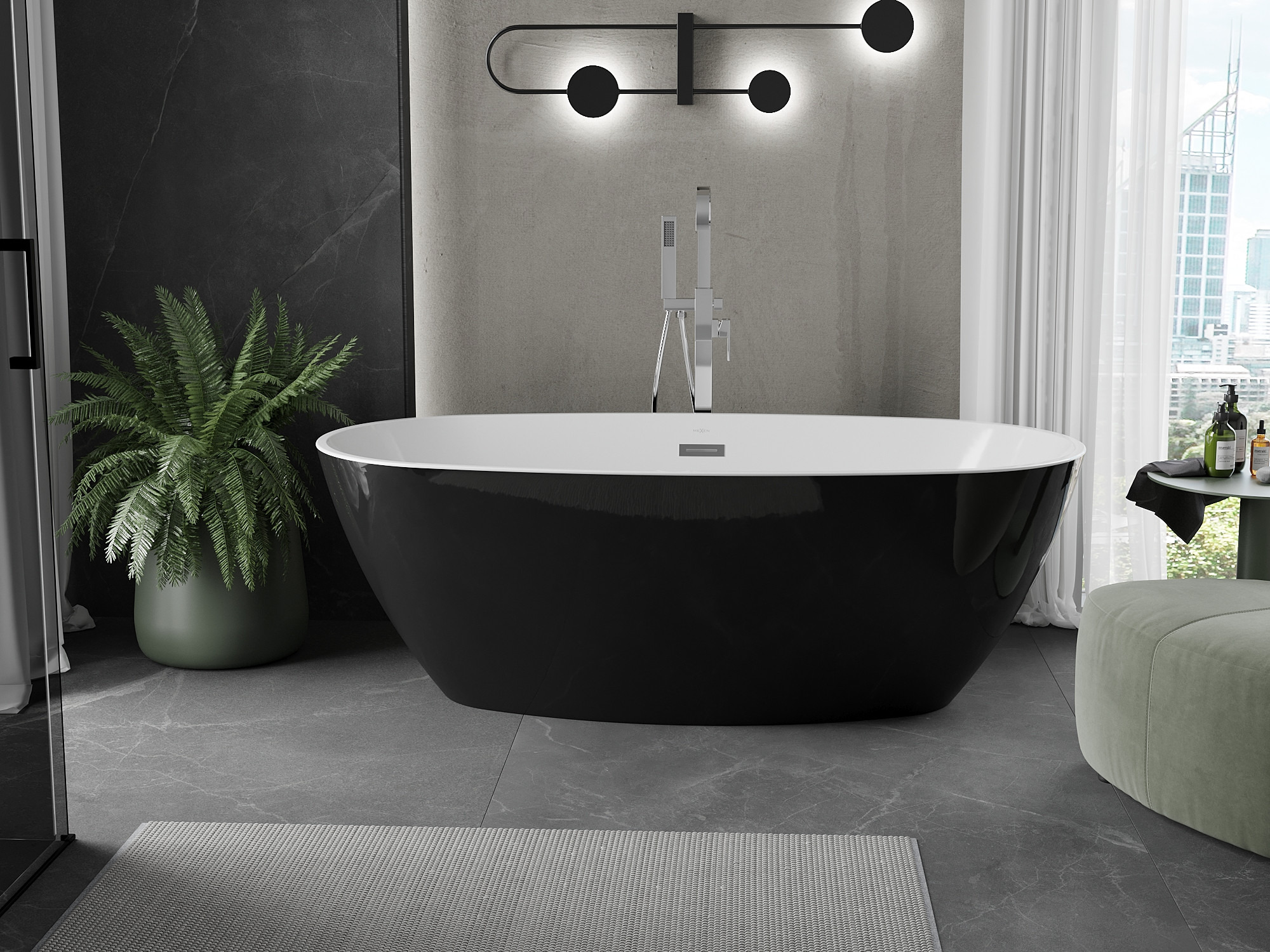 Salle de bain au style boho